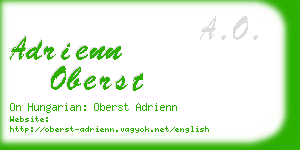 adrienn oberst business card